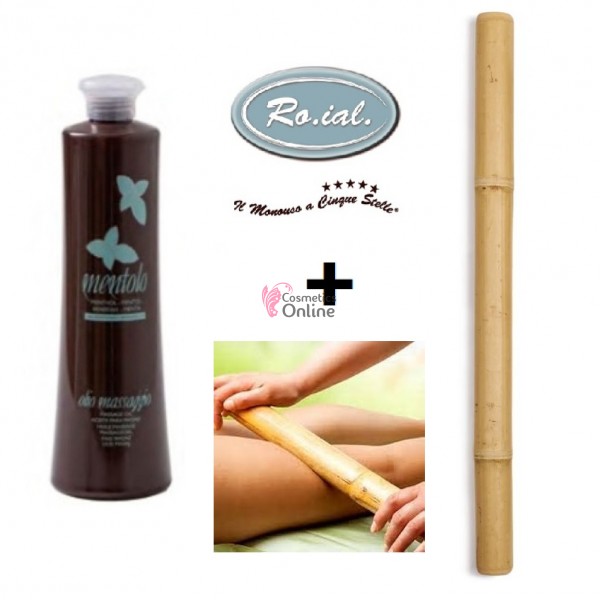 Ulei de masaj mentolat 500 ml Roial, art DEP 2077 + Bat natural din Bambus de 55 cm